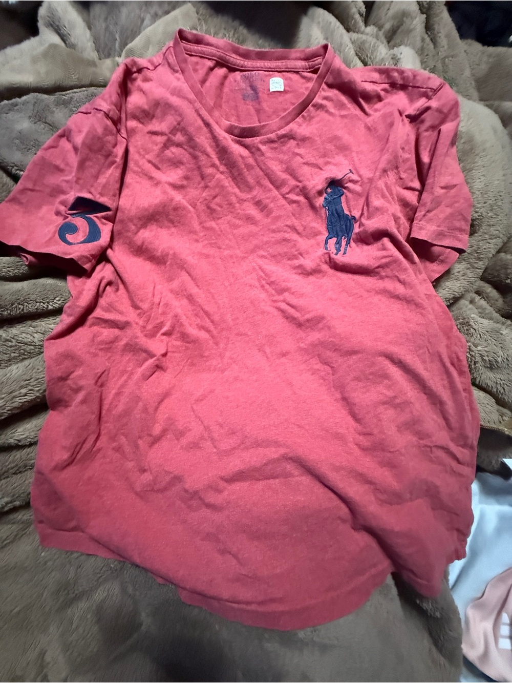 Ralph Lauren Men's Coral Short Sleeve Polo Logo Tee